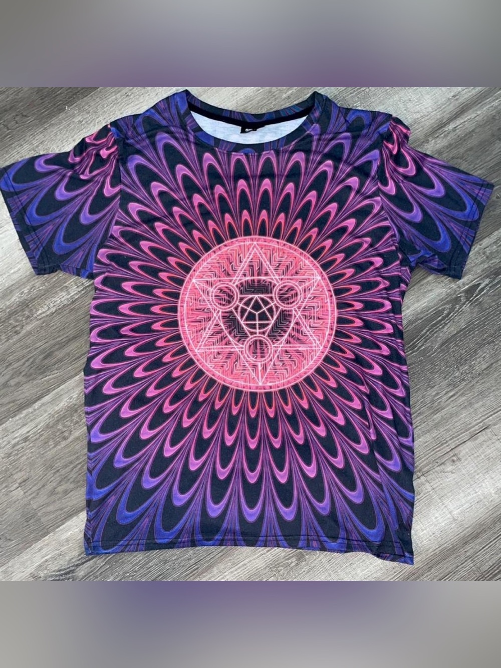 Electro Threads Purple & Pink Mandala Graphic Short Sleeve Tee